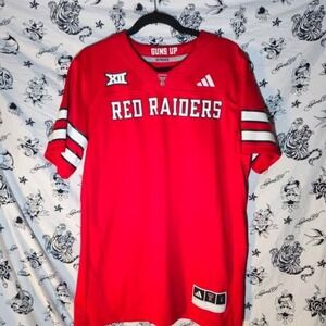 Adidas Texas Tech Red Raiders NIL Blank Nameplate Men's Football Jersey (Small)